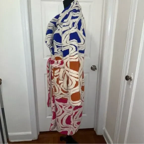 Farm Rio Multicolored Hearts Fleece Coat - Picture 7 of 15